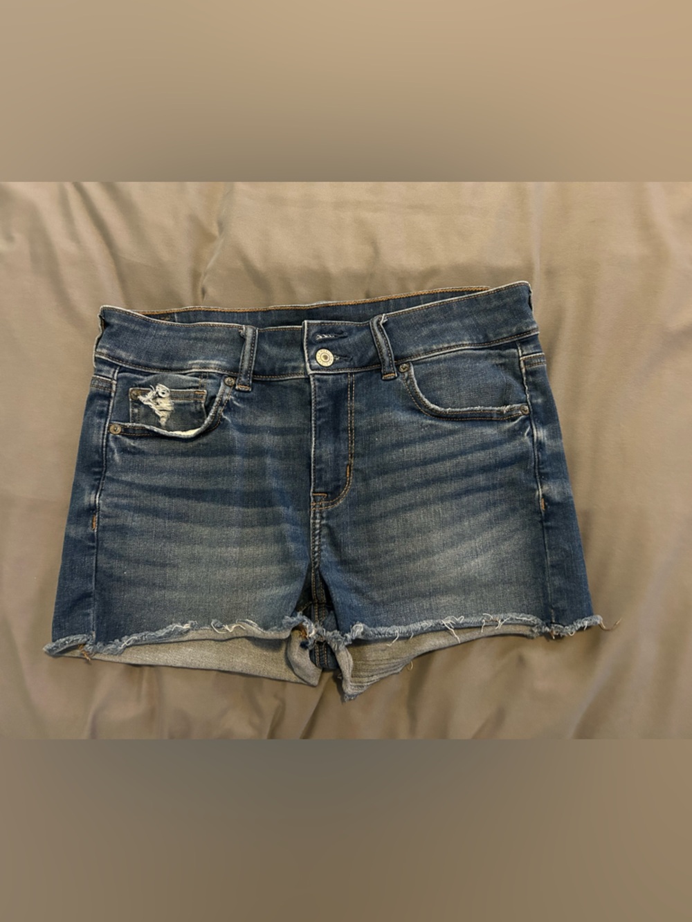 American Eagle Outfitters Dark Blue Stretch Denim Shorts